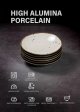 8.1" Ceramic Pasta Bowl, 26 oz Salad Bowl, Microwave and Dishwasher Safe, Sturdy and Stackable, 6-Piece Ceramic Dish and Plate Set
